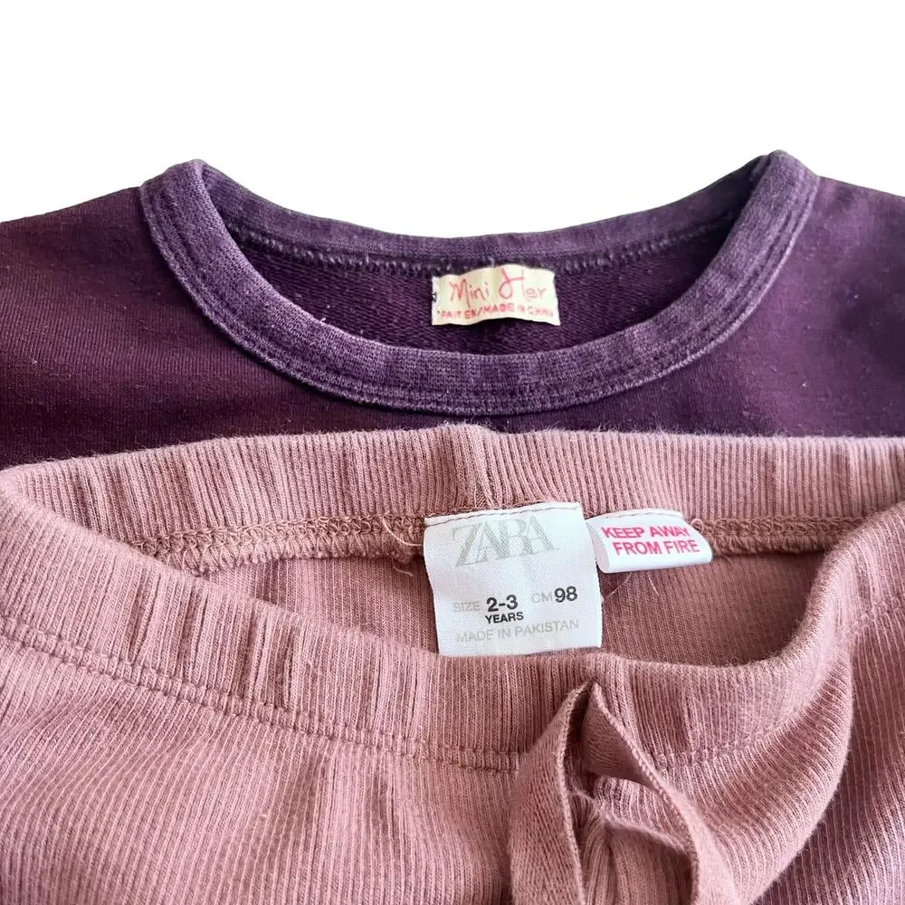 Girls Fall Winter Clothing Bundle Lot Size 2-3T Zara Mixed Brands 10 Pieces EUC!